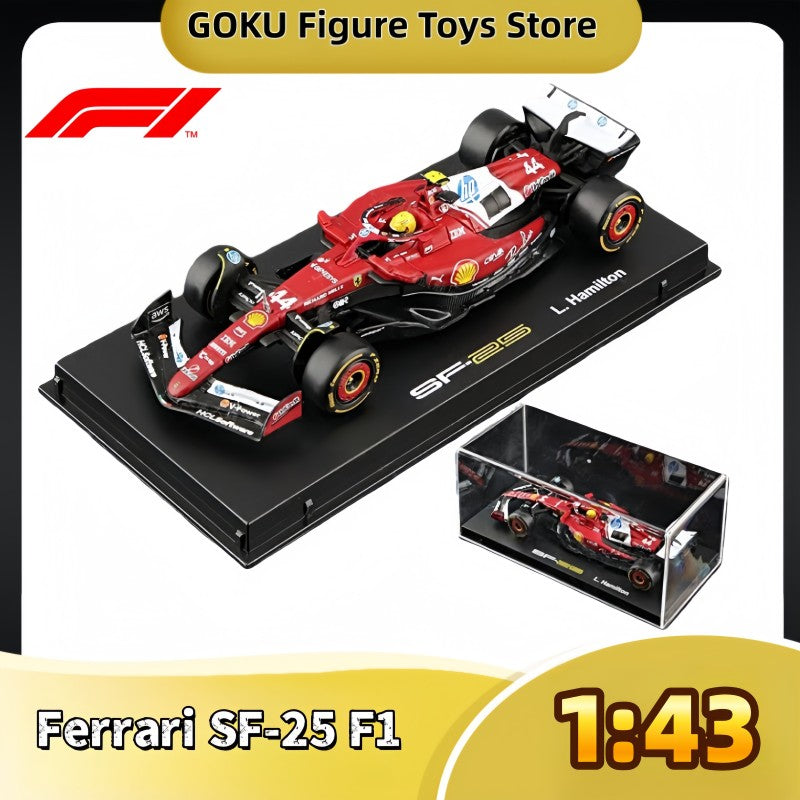 2025 Bburago 1:43 Ferrari SF-25 F1 16# Charles Leclerc 44# Lewis FORMULA1 Carro de Liga em Miniatura Diecast Modelo de Coleção Brinquedos Presente