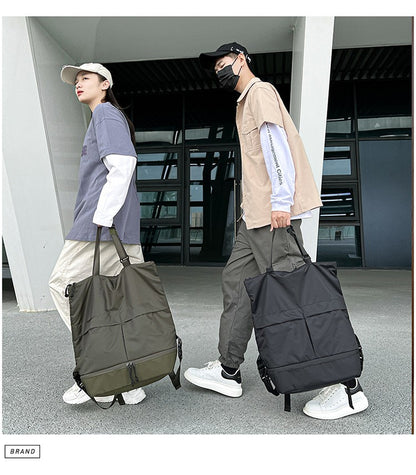 Mochila Feminina e Masculina Grande Capacidade Unissex Mochilas Nylon Impermeável Bolsa Esportiva Bolsas Escolares Tendência Portátil Lazer Viagem Bolsa de Mão