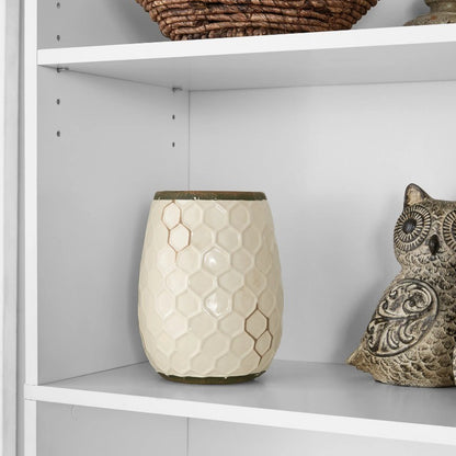 5-Shelf Bookcase with Adjustable Shelves,Solid Wood/Closed Back/Display Bookshelf for Living Room,Bedroom,Home and Office,White