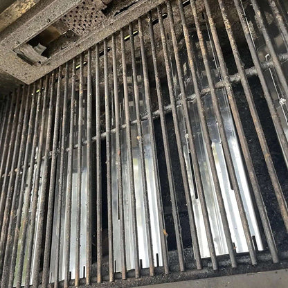 Universal Heat Plates Tent Shield Grill Parts Stainless Steel Adjustable Burner Cover Flame Tamer for Nexgrill Parts Charbroil