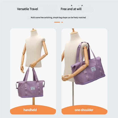 Travel Fitness Waterproof Foldable Luggage Handbag Outdoor Luggage Storage Bag Dry Wet Separation Fitness Bag Handbag