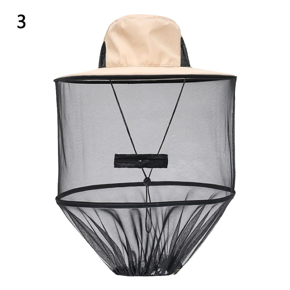 Chapéu Mosquiteiro Com Tela Protetora Repelente Insetos Abelhas Proteção Masculino Feminino Chapéu De Pesca Protetor Solar Ao Ar Livre
