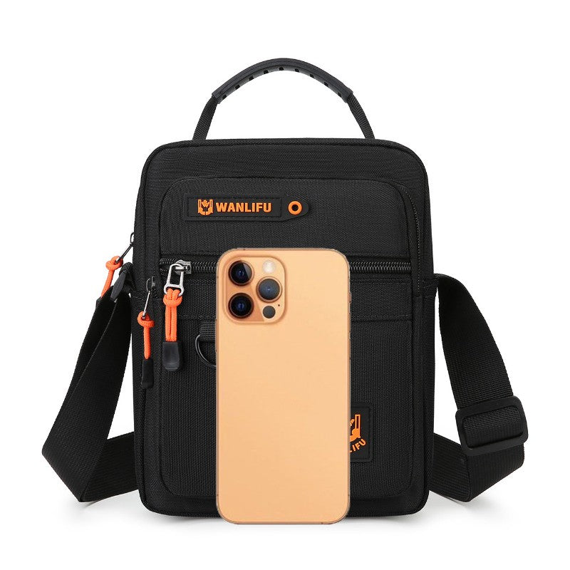 Men's crossbody bag with adjustable shoulder straps, multifunctional single shoulder bag for daily commuting, casual outdoor bag