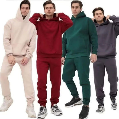 Men Sportswear Sweater Suit Hoodies + Pants Sports Clothing Spring Autumn Sets Jogging Trousers Running Male Tracksuits