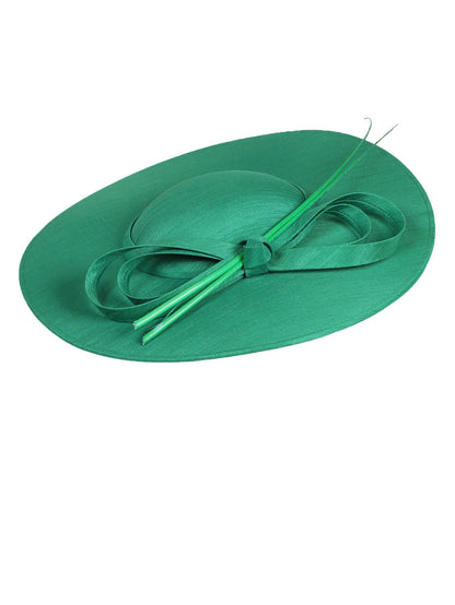 Sinamay Weddings Fascinators Hats For Women Ladies Large Big Brim Cocktail Church Tea Party Dress Fedoras Hat With Bow Feather