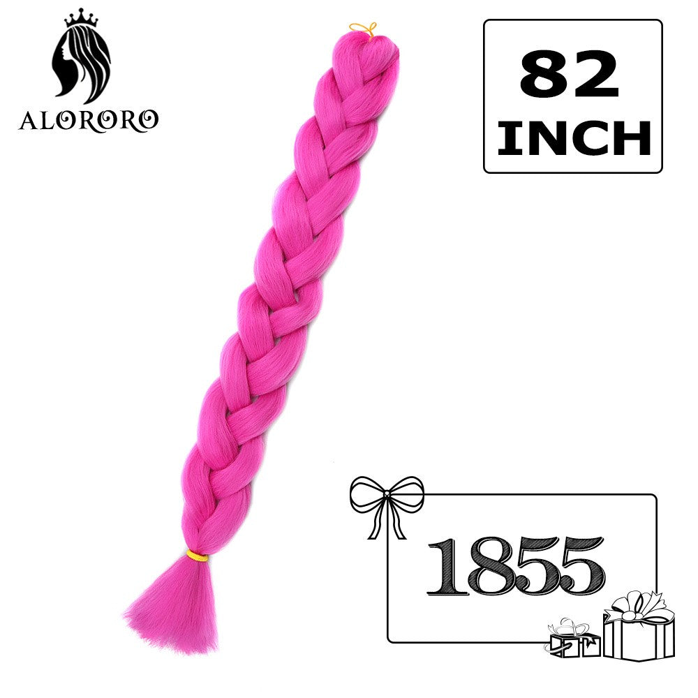 Cabelo Trançado Sintético Jumbo Alororo 82 polegadas Cabelo Falso Africano Fibra de Alta Temperatura Roxo Vermelho Extensões de Cabelo para Mulheres