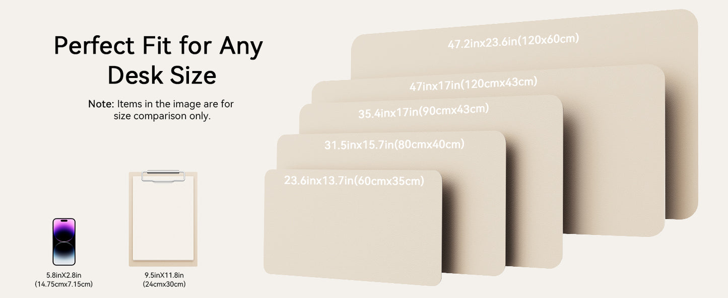 Leather Desk Mat | Computer Mat for Desk| Large Mouse Pad and Keyboard Mat | Desk Protector for Office