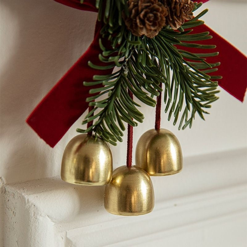 Merry Christmas Decoration Bow Bell Hanging Xmas Tree Pendant for Home Decor New Year 2026 Navidad DIY Christmas Gifts Ornament