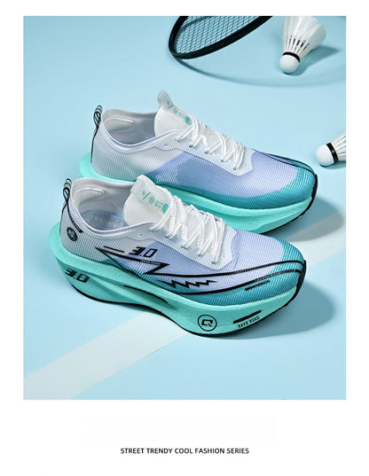 Tênis Masculino de Malha para Conforto 2025, Tênis de Corrida Masculino com Placa de Carbono 3.0, Amortecimento, Esportes, Treino, Corrida, Calçado Especializado para Corrida