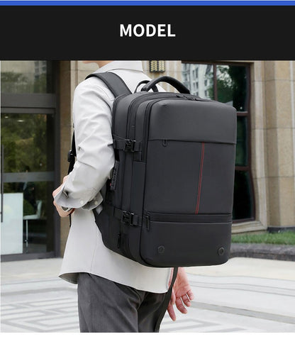 Backpack Men's Expandable Vacuum Compression Short-Distance Business Trip Large-Capacity Dry and Wet Separation Business Multi-Functional Backpack