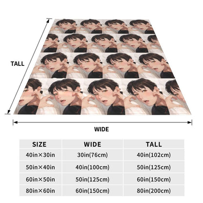 Cha EunWoo Kpop Astro Blankets Soft Warm Flannel Throw Blanket Cover for Bed Living room Picnic Travel Home Sofa