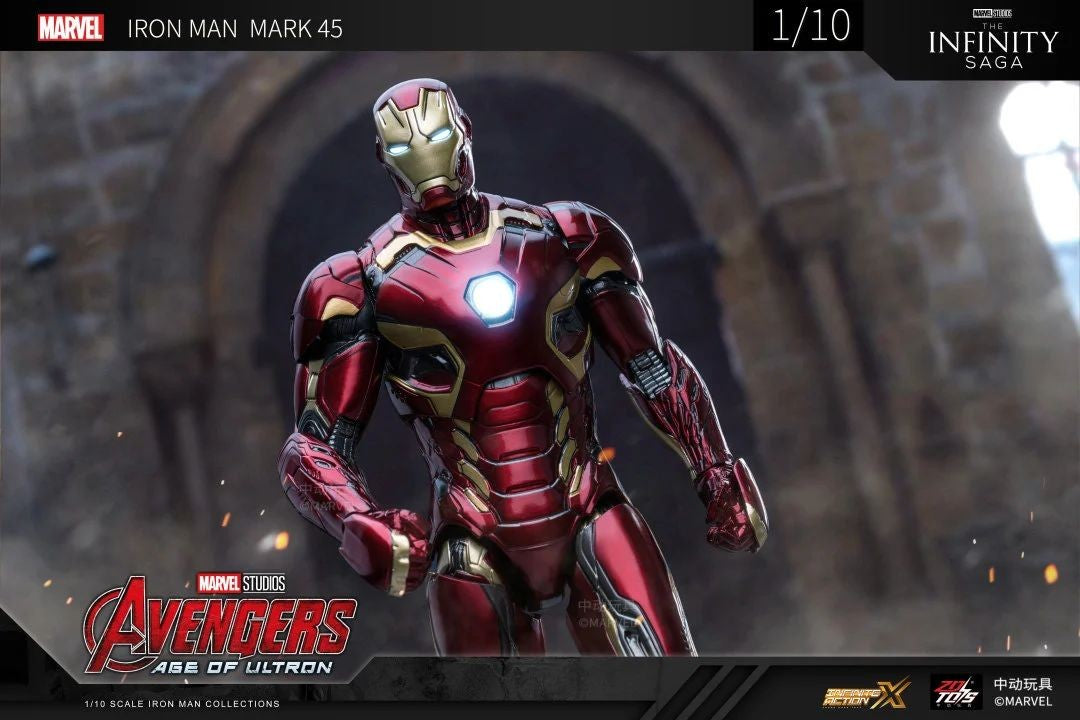 ZD Original Iron Man MK30 Blue Steel 1/10 Iron Patriot MK3 Marvel legends War Machine 10th Anniversary Action Figure Model Gift