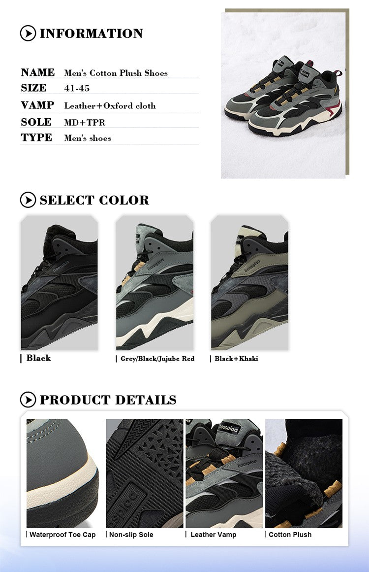 Baasploa New Men's Shoes Outdoors Walking Sneakers Waterproof Shoes Comfort Tenis for Men Non-Slip