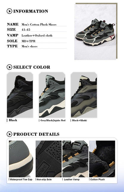 Baasploa New Men's Shoes Outdoors Walking Sneakers Waterproof Shoes Comfort Tenis for Men Non-Slip