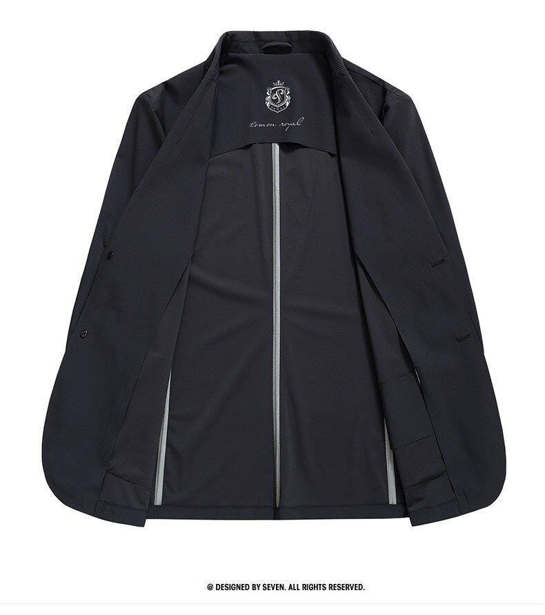 2025 Summer Thin Ice Silk Sunscreen Suit Jackets Classic Elasticity Traceless Sun Protection Blazers Social Office Formal Coats