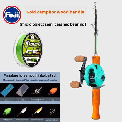 Vara Fuji Fuji tipo Ghost Face para pesca de micro-objetos, vibração, boca de cavalo, UL, ajuste rápido, vara retrátil para riacho