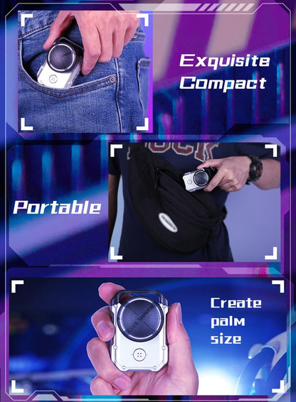 Electric MINI Travel Shaver Razor For Men Rechargeable IPX7 Waterproof Punk Mecha Design Pocket Face Beard Knife With Key Ring