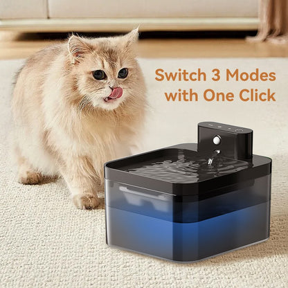 ROJECO Fonte de Água Automática Sem Fio para Gatos 2600mAh Bebedouro para Pets para Cães e Gatos Sensor Infravermelho Bebedouro Inteligente para Pets