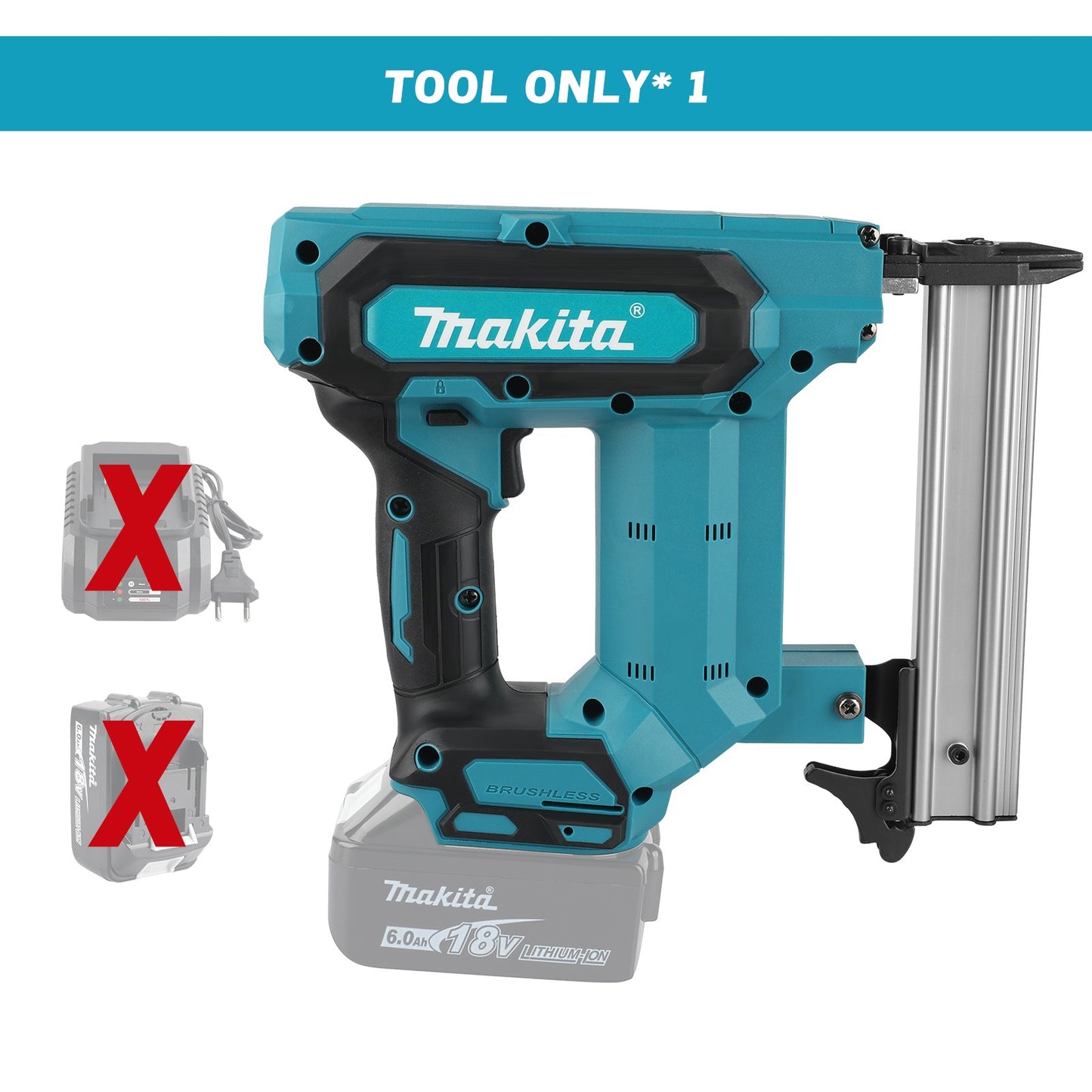 Nova pistola de pregos F30 da Makita, ferramenta elétrica sem escovas, empunhadura ergonômica, pistola pneumática elétrica, ferramenta para marcenaria (sem bateria)