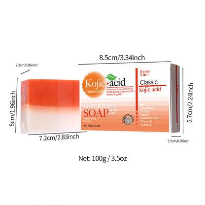 Barra de Sabonete de Mel Orgânico Mais Vendido 100g com Ácido Kójico + Glutationa Anti-Acne Ajuda no Clareamento do Banho e Rosto