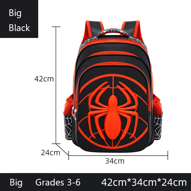 Mochila de Aranha+Estojo para Lápis para Meninos, Mochila Escolar Infantil para Ensino Fundamental, Mochila Cartoon Impermeável para Primária