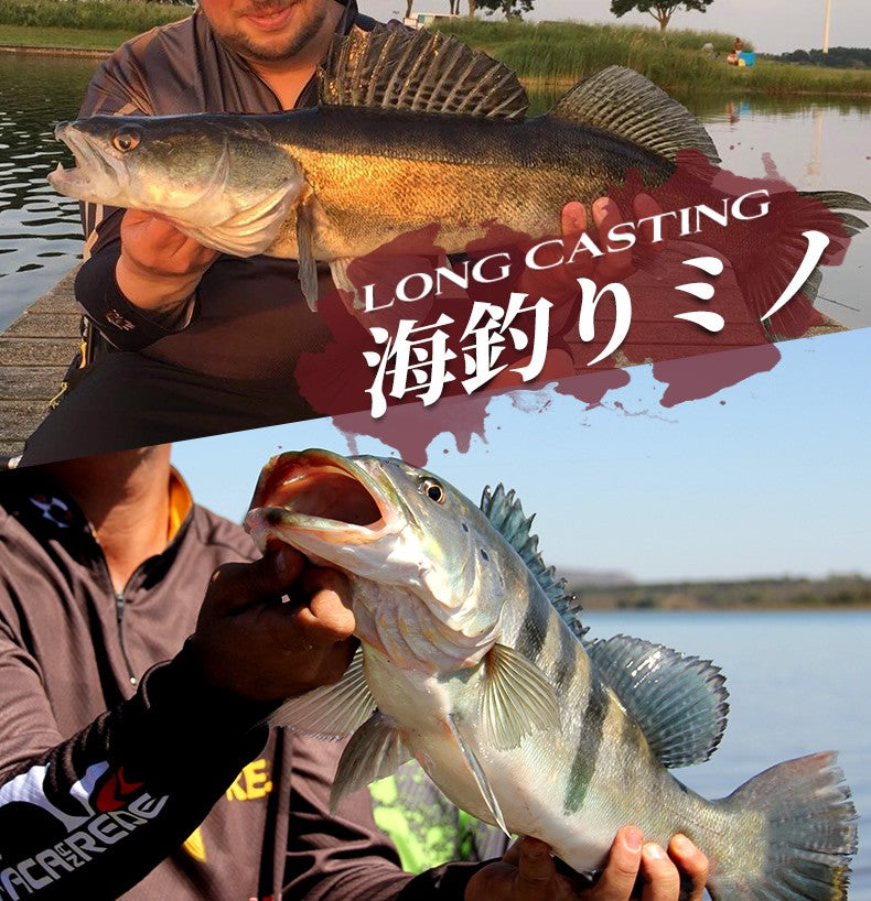 Kingdom Long Casting Fishing Lure 14.5g 19g 29g Floating Slow Sinking Minnow Wobbler Artificial Hard Bait Jerkbaits Seabass Pike