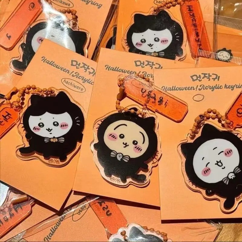 New Jiyi Ckw Korean Halloween Peripheral Creative Hachiware Acrylic Keychain Decoration Usagi Bag Pendant Friend Gift