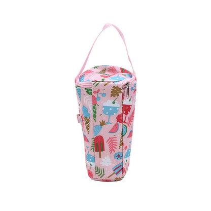 Baby Milk Bottle Insulation Bags Cartoon Portable Waterproof Feeding Bottle Thermal Bag Milk Warmer Cooler Stroller Hang Bags