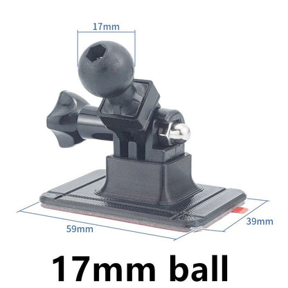 17mm Ball Head Car Center Console Adhesive Flexible Bending 3D Printing Base Suitable For Mobile Phone Holder Accessories