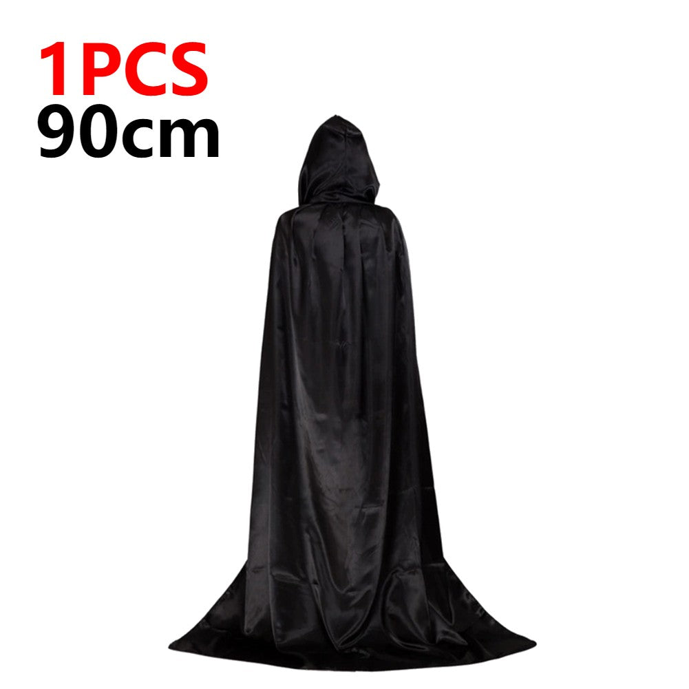 90-150cm Halloween Cloak Hooded Cape Halloween Christmas Cosplay Costume Devil Witch Vampire Cape Halloween Costumes Party Cloak