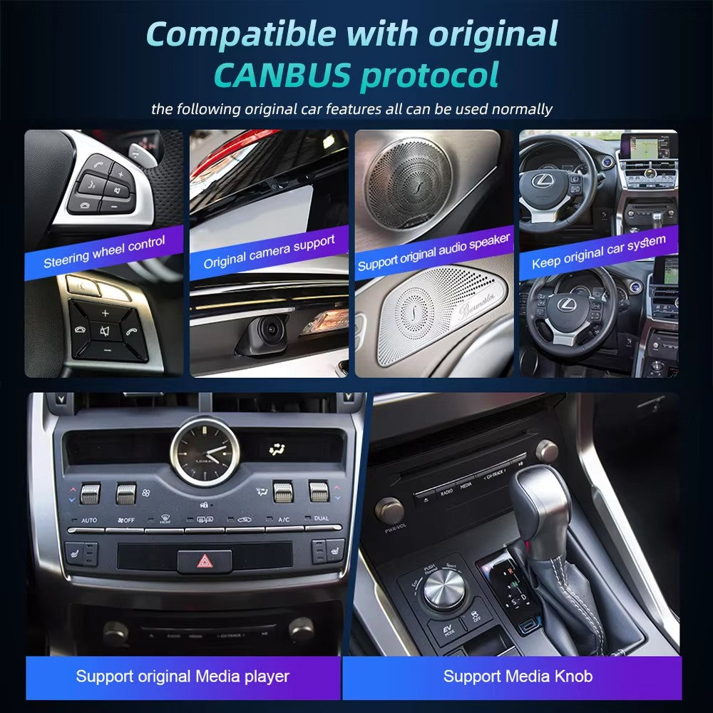 Nunoo Android 14 Wireless Carplay Auto Radio For Lexus IS RC 200 250 300 350 200t 300h Multimedia Player Navigation GPS DSP