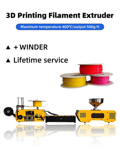 3D Filament Maker Extruder Desktop High-Precision 3D Printing Consumables Extruder 3D Printing Filament PLA ABS PE Extruder