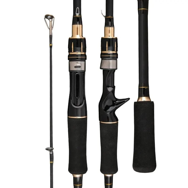 Vara de Pesca Submarina Telescópica Ajustável de 1.8-2.7 M de Carbono Sólido Vibratório com Punho Leve e Reto para Lançamento Longo