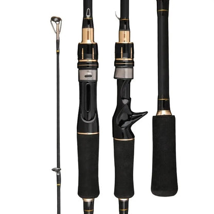 Vara de Pesca Submarina Telescópica Ajustável de 1.8-2.7 M de Carbono Sólido Vibratório com Punho Leve e Reto para Lançamento Longo