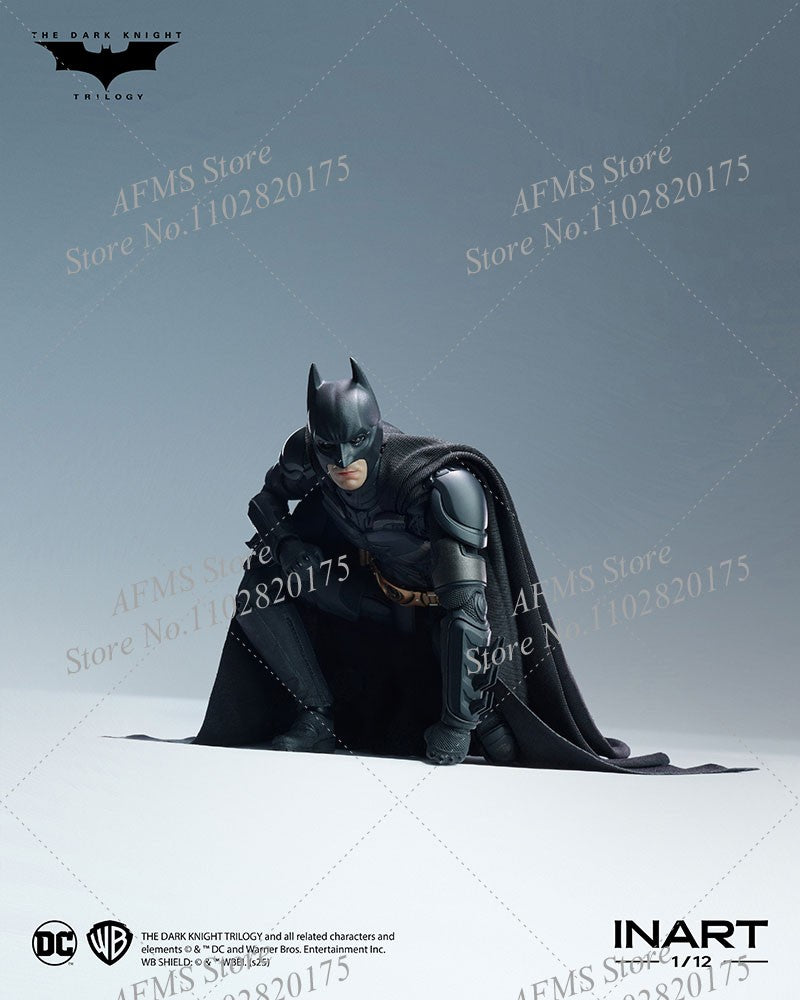 INART 1/12 Boneco Soldado Masculino Batman Christian Bale O Cavaleiro das Trevas Ressurge Herói da Luta Eterna Figura de Ação de 6 Polegadas para Coleção