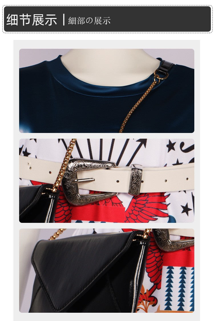 Movie My Fault Role-playing Cosplay Costume Culpa Mia Dress Noah Long T-shirt Belt Bag for Women Novel Costumes Halloween Party