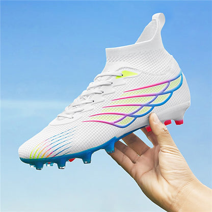 High Ankle Sports Footwear FG/TF Kids Soccer Cleats Football Boots Professional Men's Soccer Shoes Krampon Outdoor Sneakers 2025