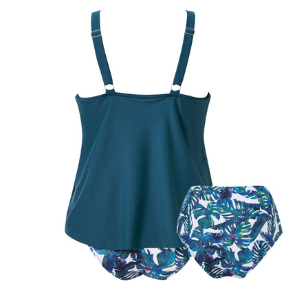 Women Tummy Control Tankini Bathing Suits High Waisted Padded Swimwear Plus Size Beachwear Swimsuit Bikini Sets Female