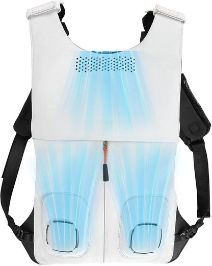 Jaqueta de Ar Condicionado Flexível Ajustável Reutilizável, Jaqueta com Ventiladores para Resfriamento Camisa Leve de Ar Condicionado para Trabalhar