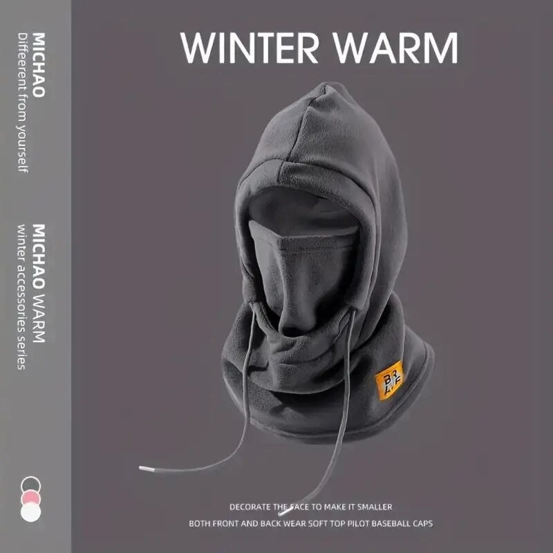 Gorro de Inverno Quente com Máscara e Aquecedor de Pescoço 3 em 1 Balaclava à Prova de Vento para Homens e Mulheres Gorro Máscara Proteção Contra o Frio para Ciclismo