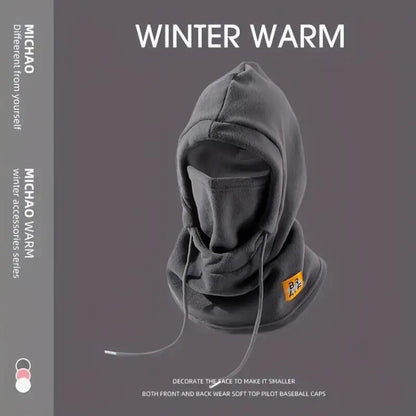 Gorro de Inverno Quente com Máscara e Aquecedor de Pescoço 3 em 1 Balaclava à Prova de Vento para Homens e Mulheres Gorro Máscara Proteção Contra o Frio para Ciclismo