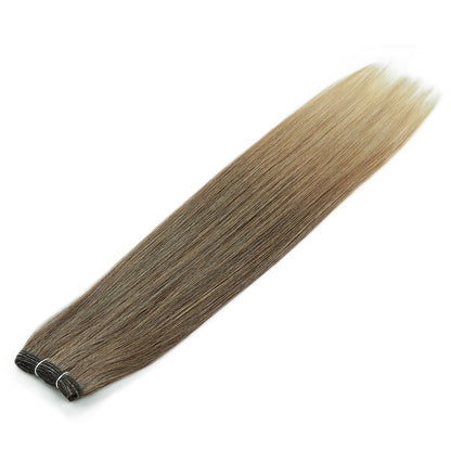 Alibaby Extensões de Cabelo Liso Ombré Tecelagem 26 Polegadas Cabelo Sintético Liso Longo Pacotes Cheios até as Pontas 150g