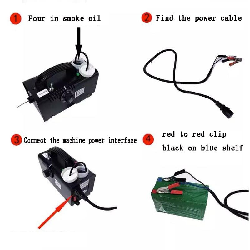 12V smoke machine low voltage car sprayer outdoor photography smoke machine mobile smoke machine without battery
