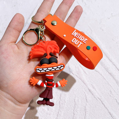 30 Peças/Conjunto Atacado Chaveiro Divertida Mente 2 Boneco de Personagem de Desenho Animado Fofo Chaveiro Pingente de Boneca de Personagem de Filme para Presente Infantil