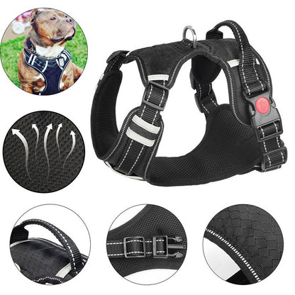 Colete Respirável de Nylon para Cães, Arnês Ajustável e Conjunto de Coleira para Cães Pequenos e Gatos, Coleira Refletiva para Filhotes