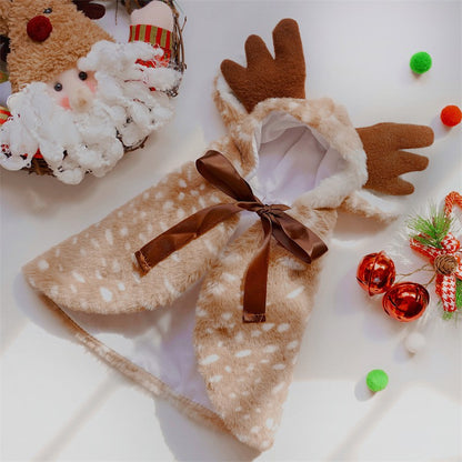 Fantasia de Natal para Cães e Gatos, Cosplay de Alce, Capa para Cachorros Pequenos, Roupa Fofa para Gatos