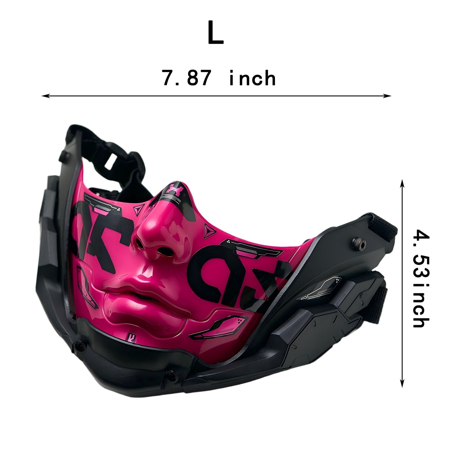 14 Color Two Sizes Cyberpunk Half Face Mask Halloween Cosplay Mask Adjustable Strap Breathable Comfort Party Costume Face Cover