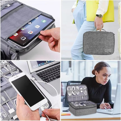 Travel Cable Storage Bag Portable WaterProof Digital Electronic Organizer USB Data Line Charger Plug Storage Bag Cable Organizer