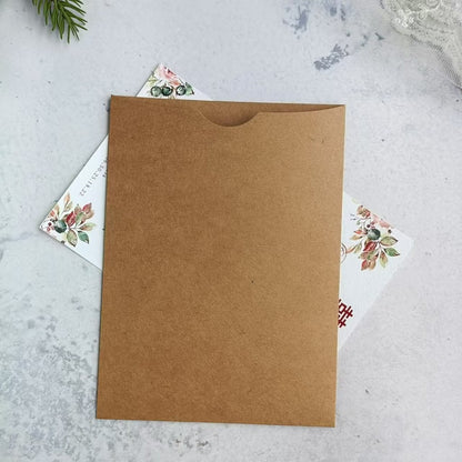 Customized Invitation Envelope, Personalized Wedding Card Holder, Blank Pocket Envelop 50 Sets