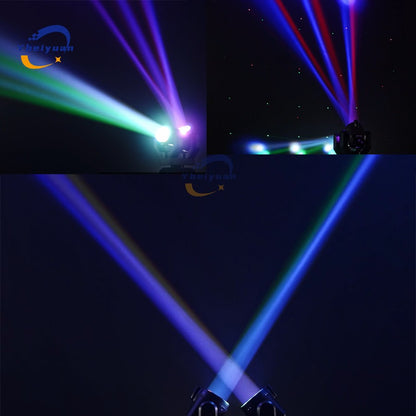 New Double Head Moving Head Beam Light With Aperture Remote Control DMX512 DJ Disco Bar Christmas Birthday Party Effect Light